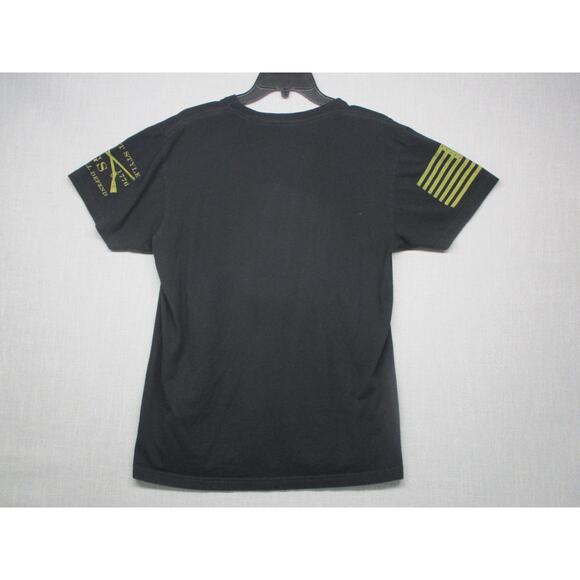 Grunt Style Black Skull Patriotic Graphic Short Sleeve TShirt Men Size Medium - Picture 8 of 9